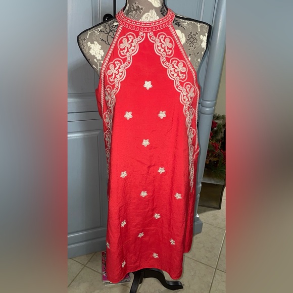 THML Embroidered Sleeveless dress Sz. M - Picture 2 of 8